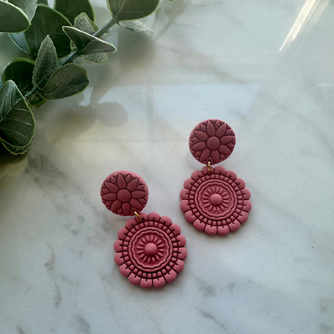 Color Bloom Mandala Earrings