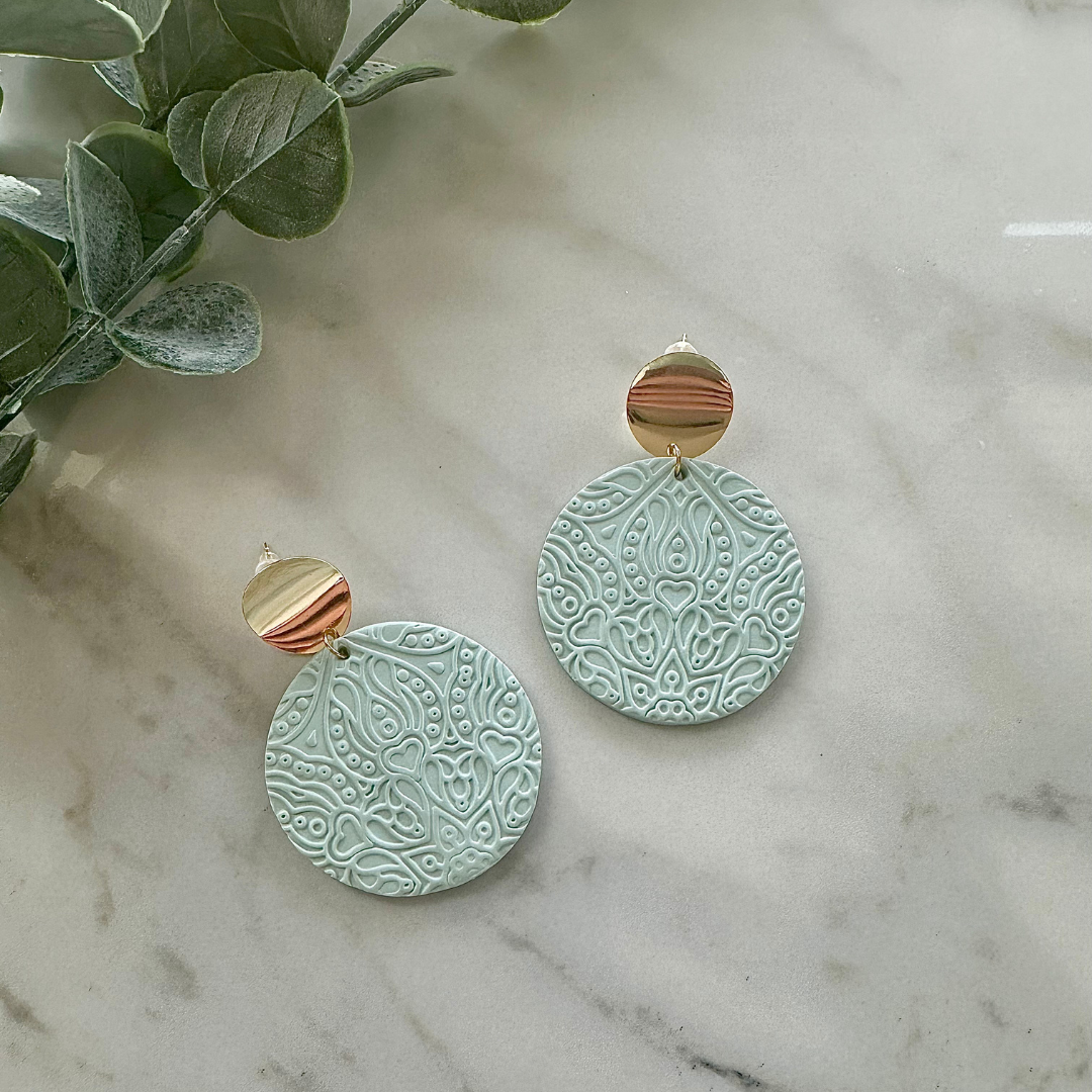 Golden Sky Mandala Earrings