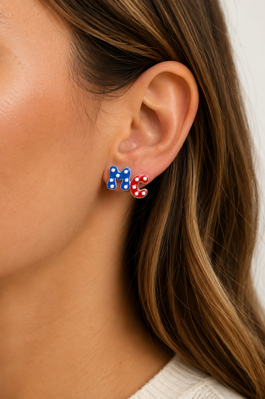 Team Spirit Polka Dot Studs