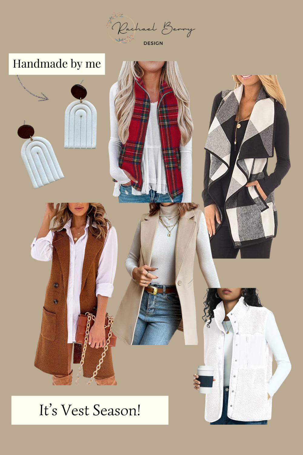 It’s Vest Season! Easy Fall Layers Styled with Handmade Earrings