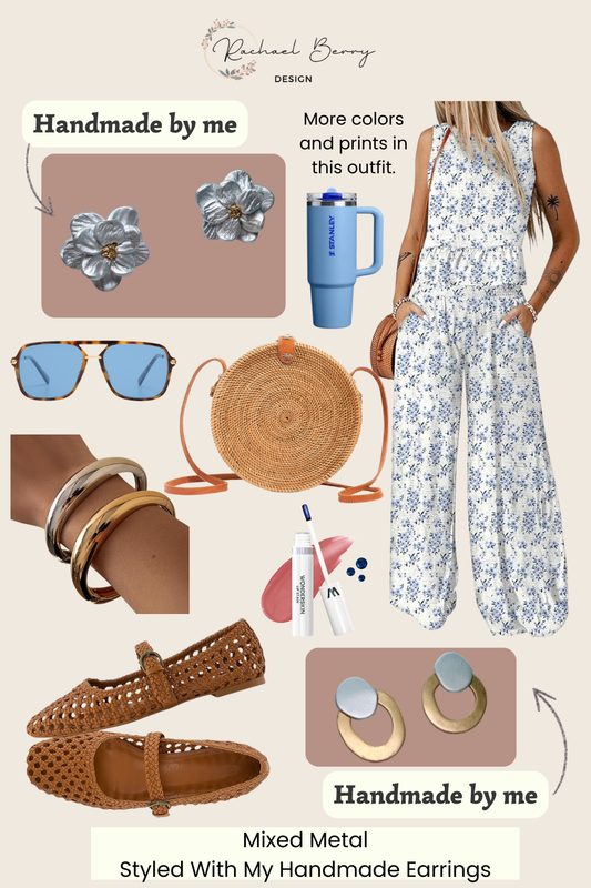 Mixed Metal Spring Style with My Handmade Earrings