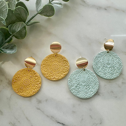 Golden Sky Mandala Earrings