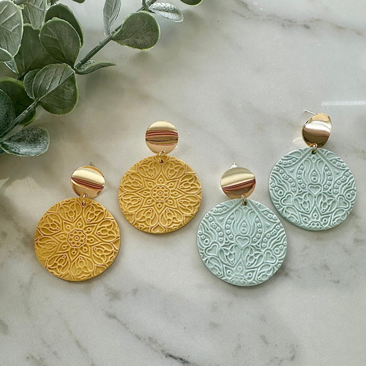Golden Sky Mandala Earrings