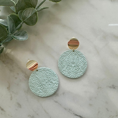 Golden Sky Mandala Earrings