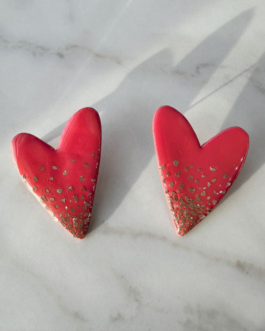Bold Love Glitter Heart Studs