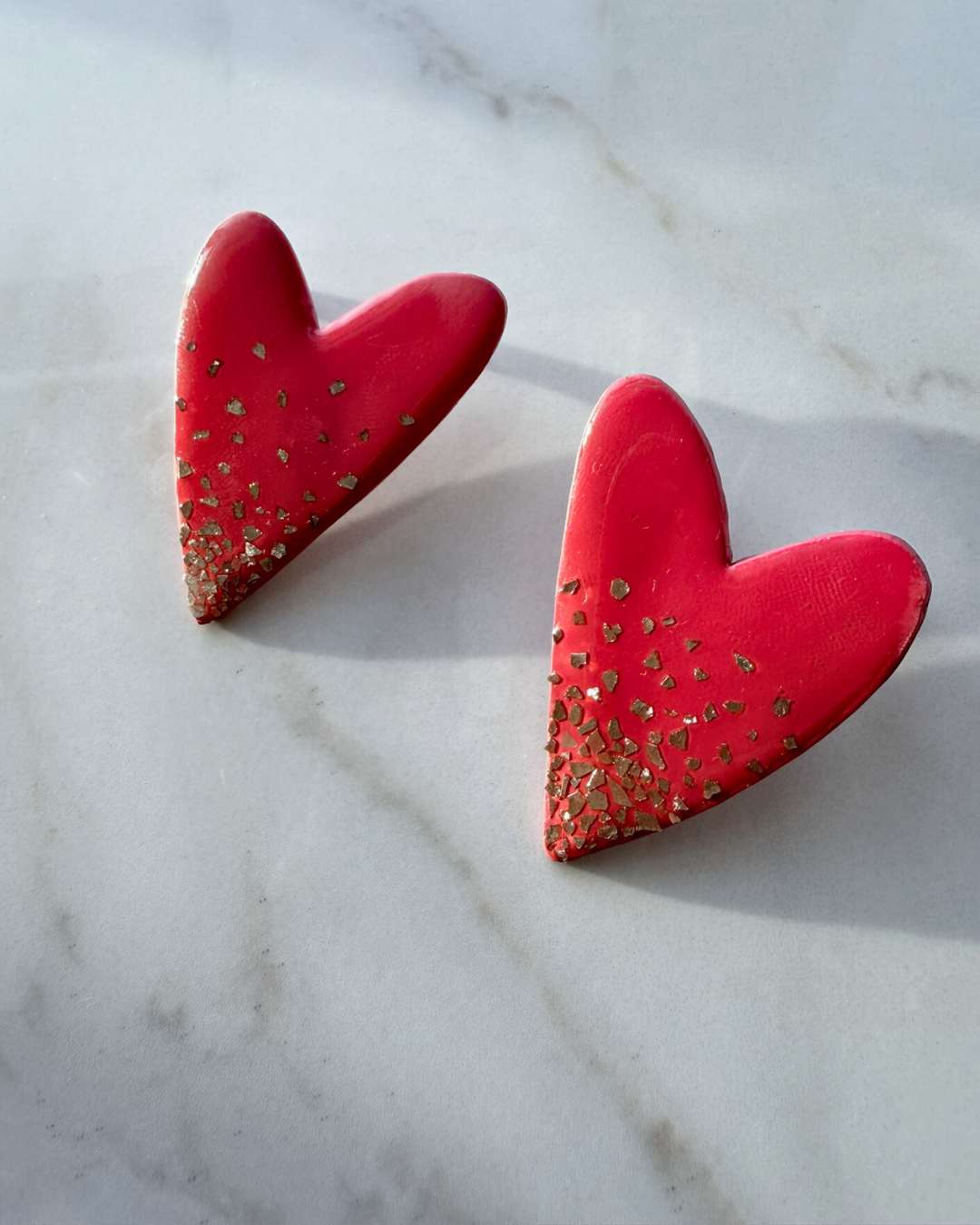 Bold Love Glitter Heart Studs