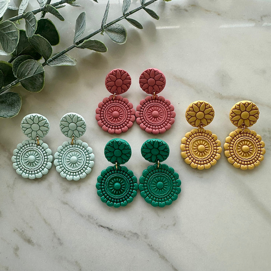 Color Bloom Mandala Earrings