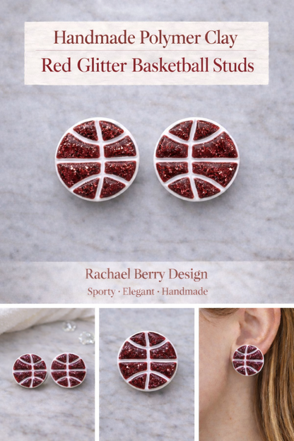 Game Day Sparkle Basketball Studs