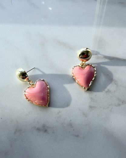 Blush Darling Heart Earrings