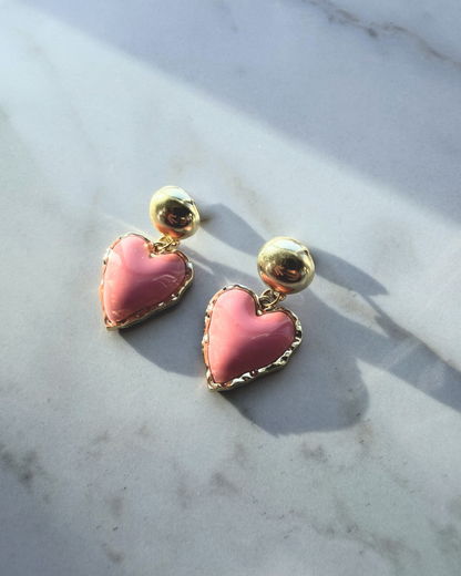 Blush Darling Heart Earrings