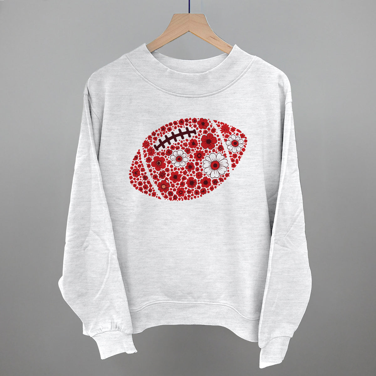 Floral Football Red