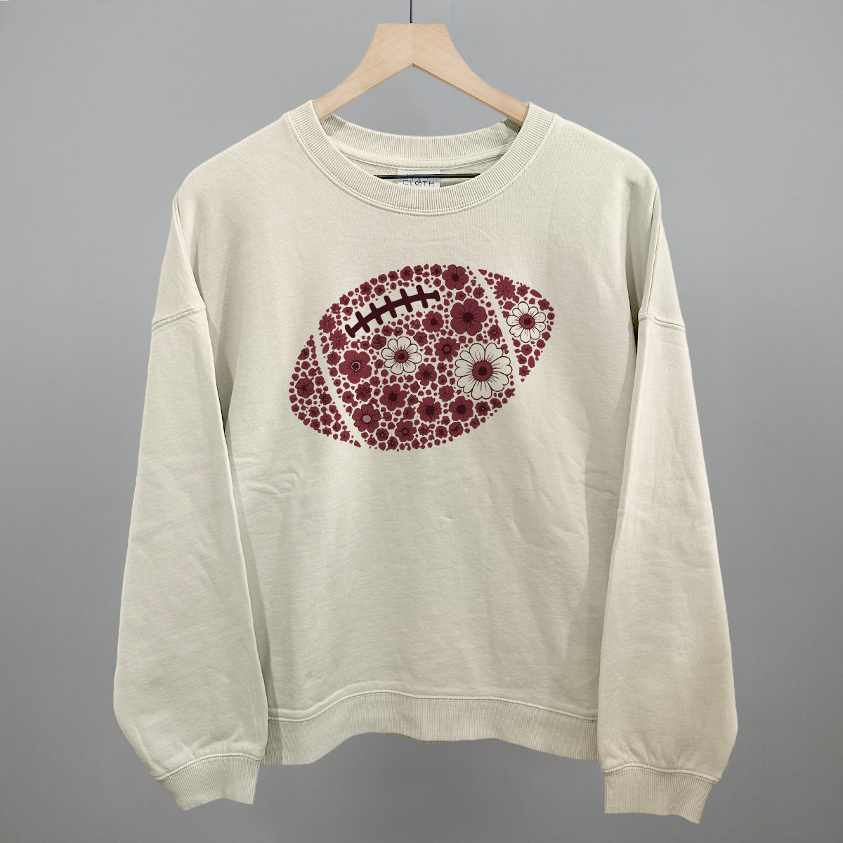 Floral Football Maroon