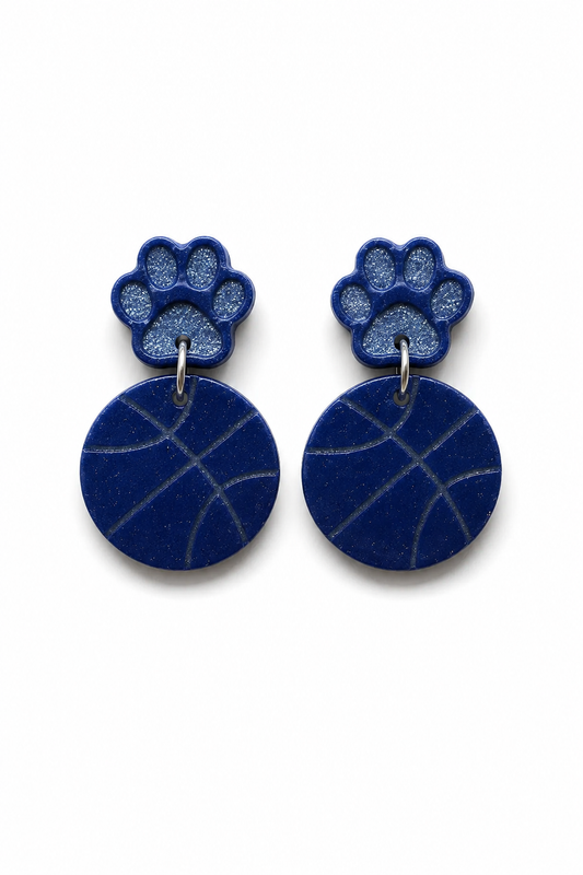 Basketball and Paw Print