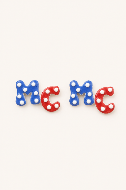 Team Spirit Polka Dot Studs