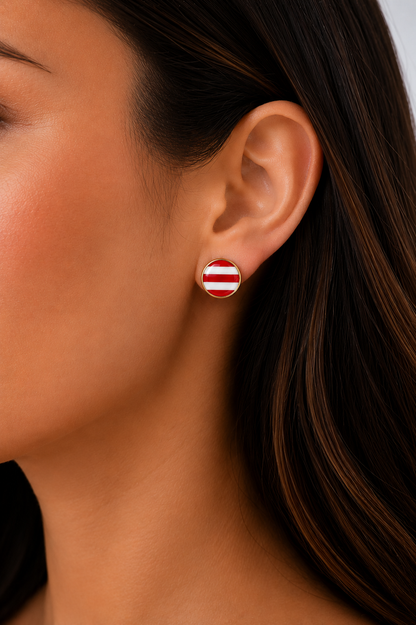 Patriot Stripe Studs