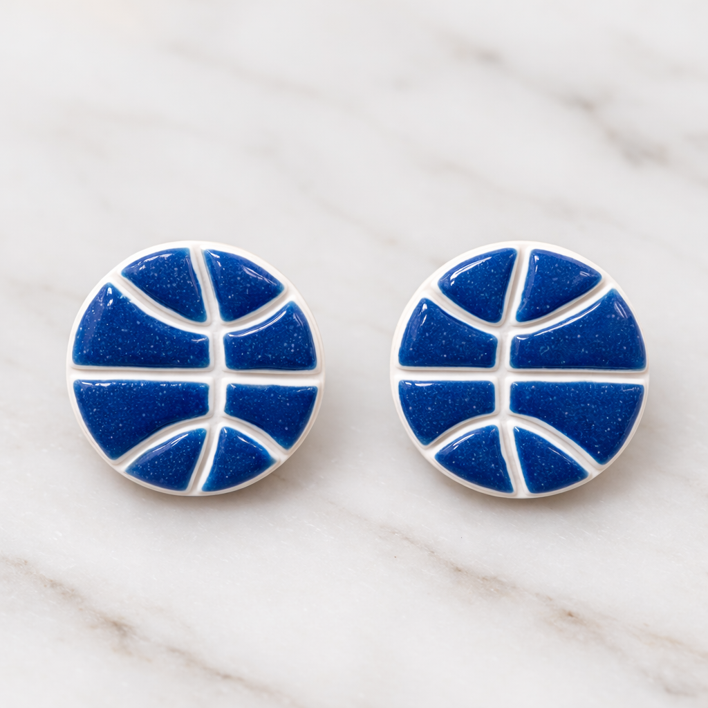 Game Day Sparkle Basketball Studs