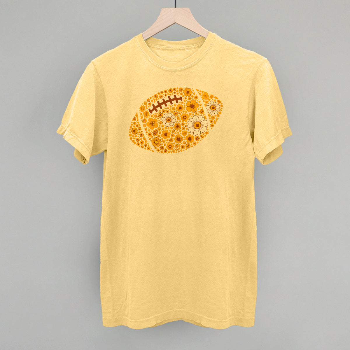 Floral Football Yellow