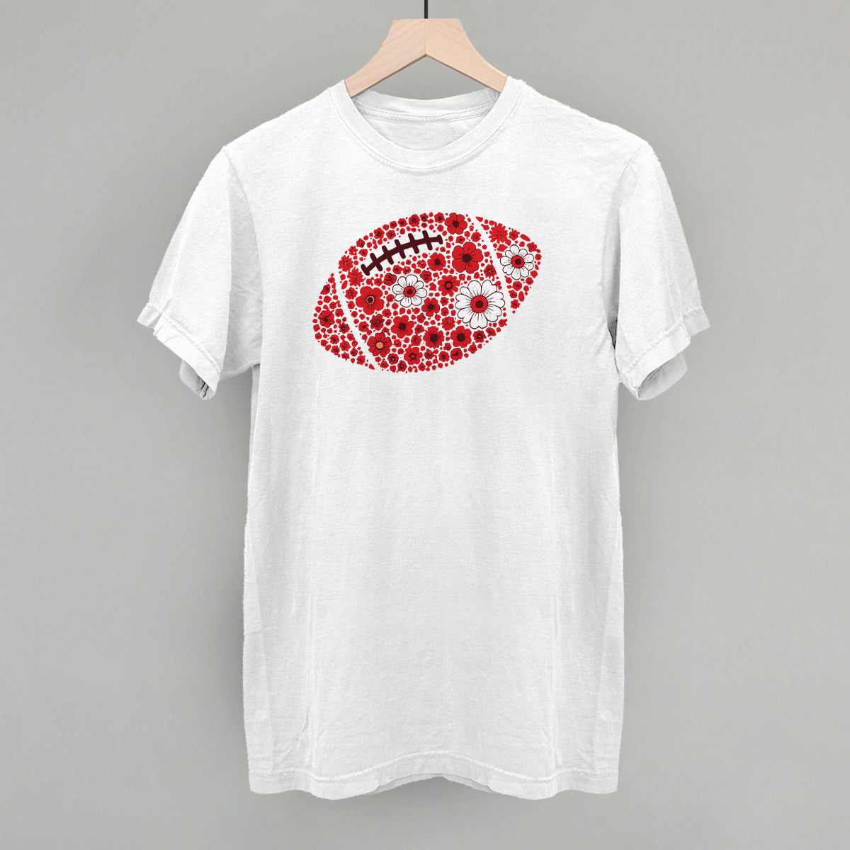 Floral Football Red