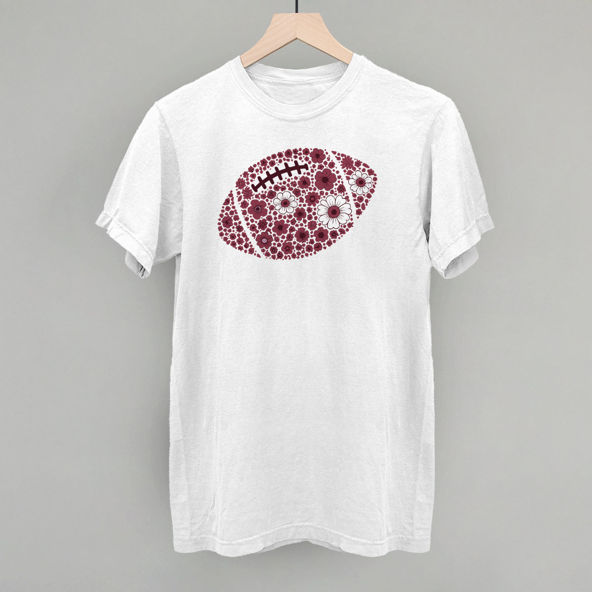 Floral Football Maroon