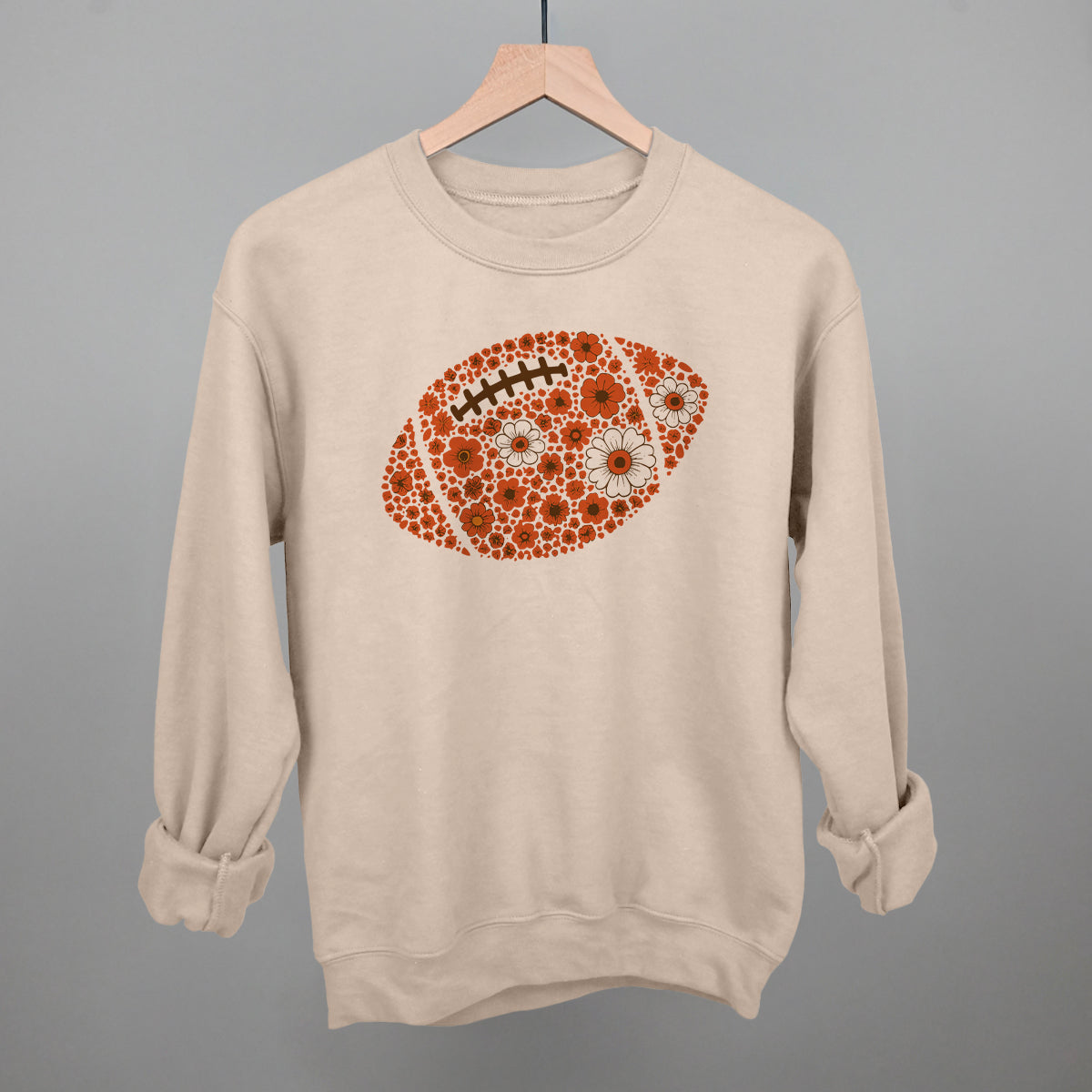 Floral Football Orange