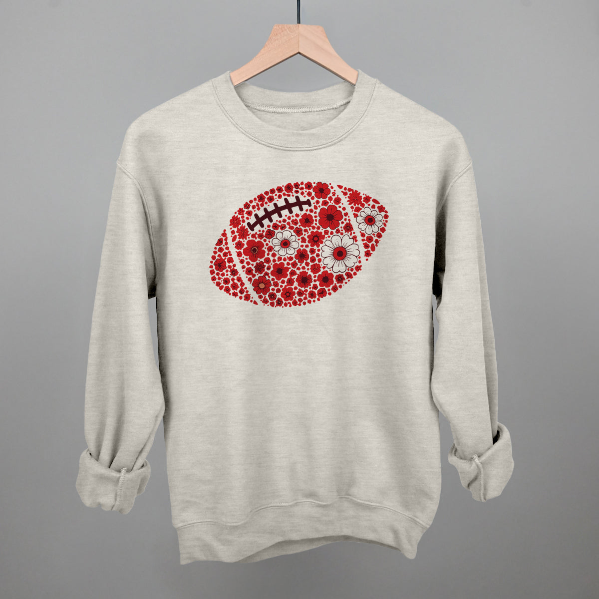 Floral Football Red