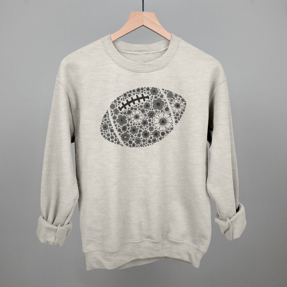 Floral Football Grey