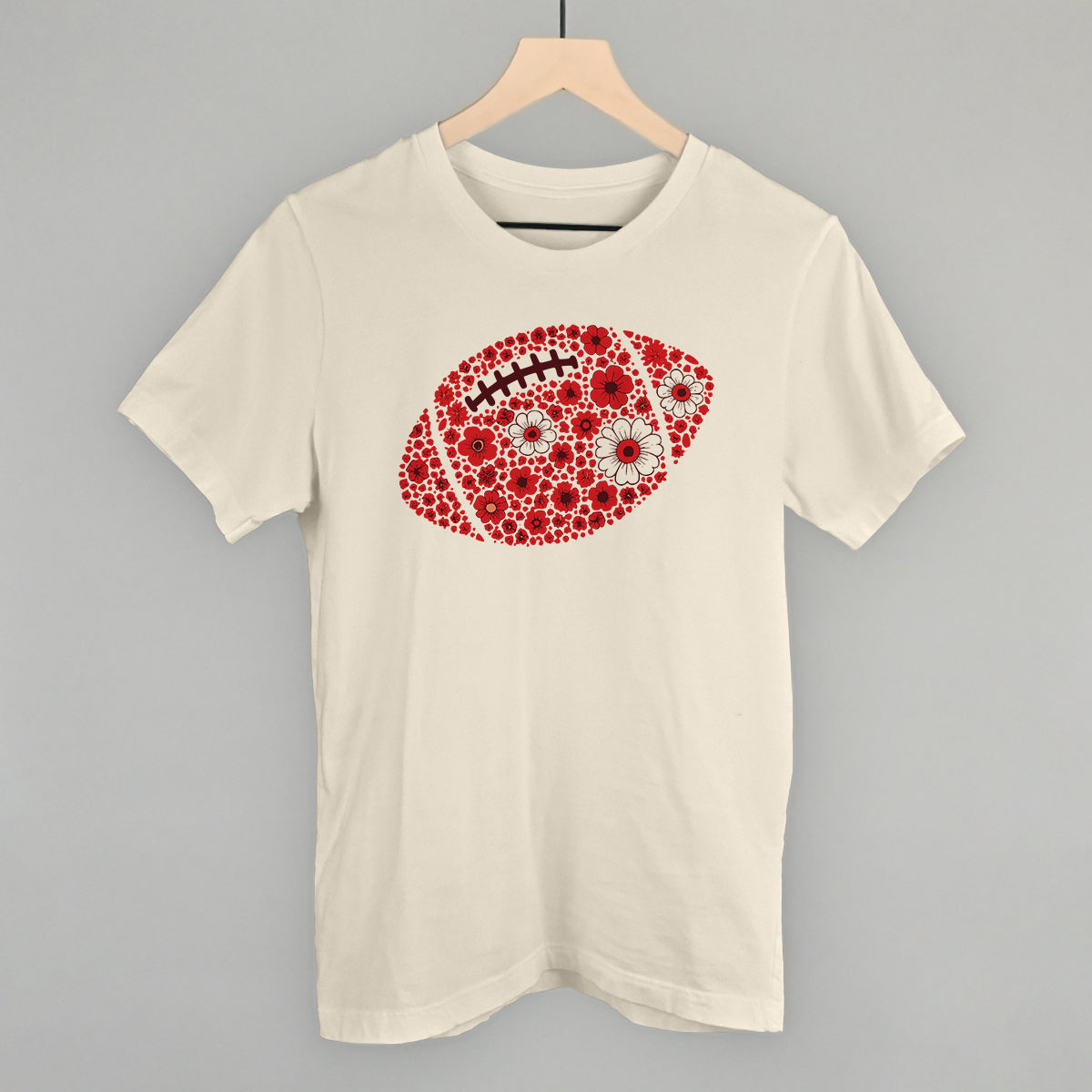 Floral Football Red