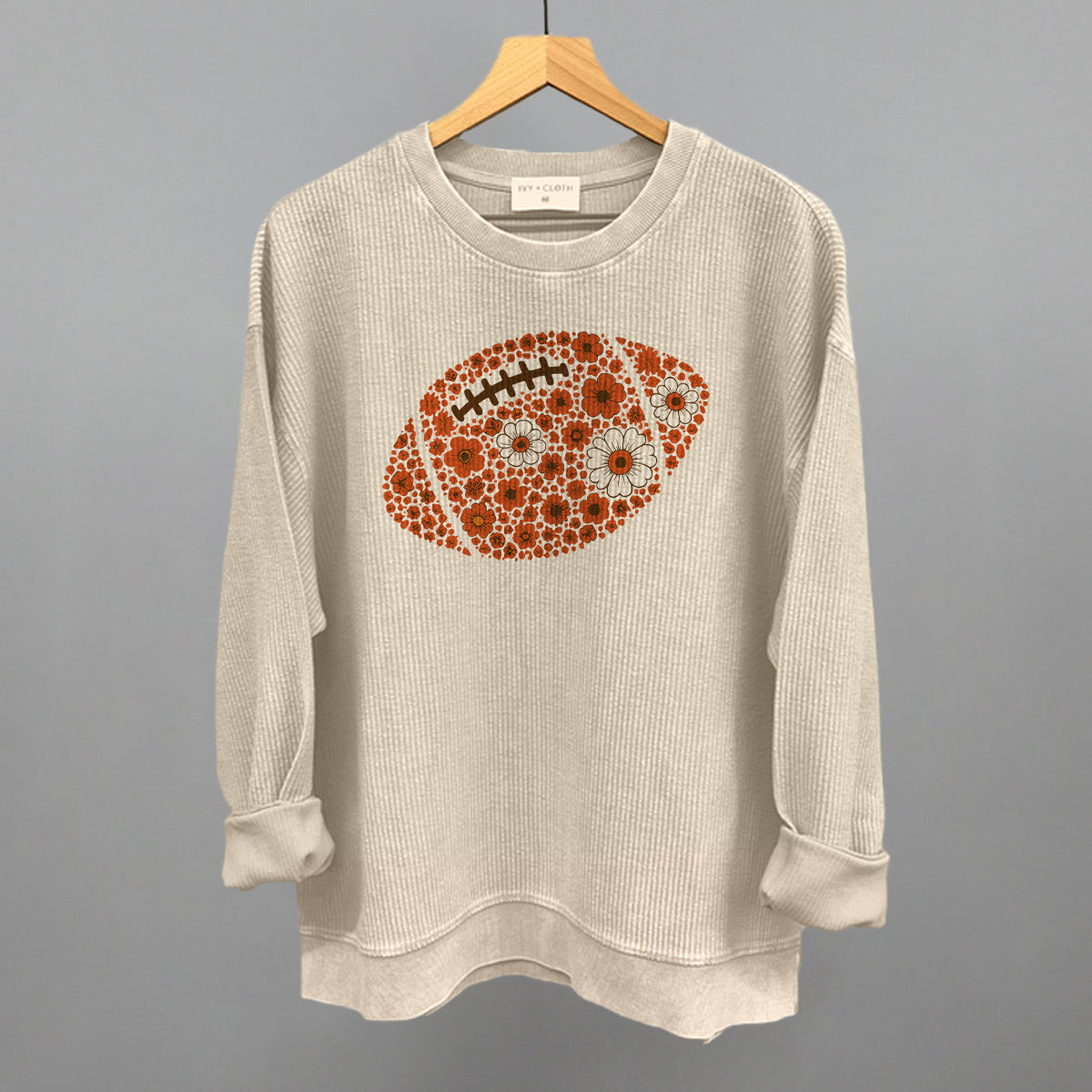 Floral Football Orange