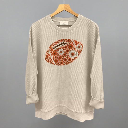 Floral Football Orange