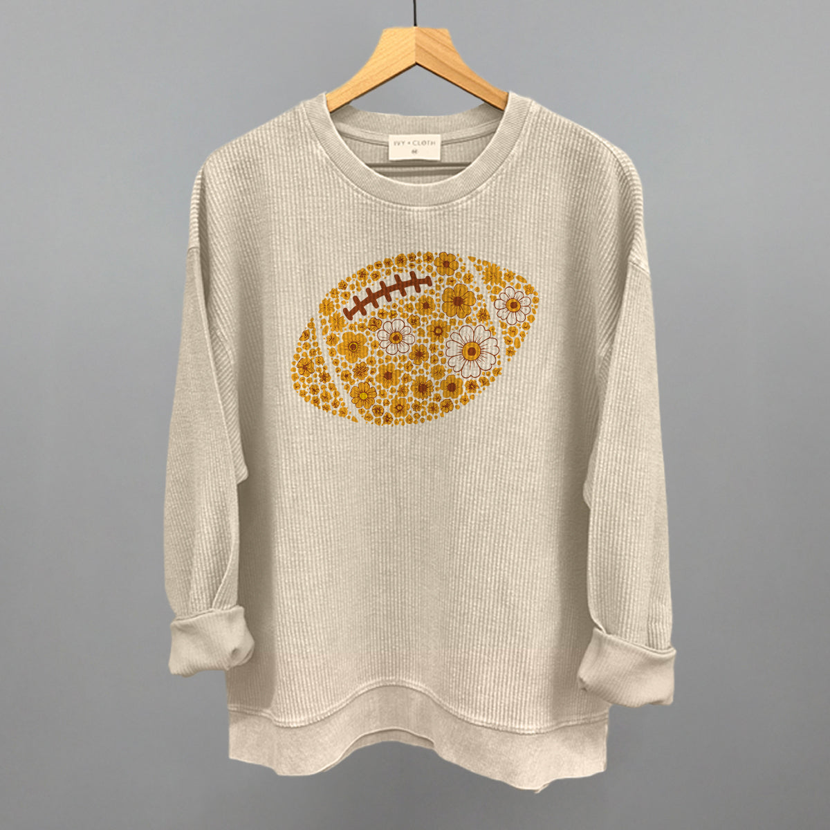 Floral Football Yellow