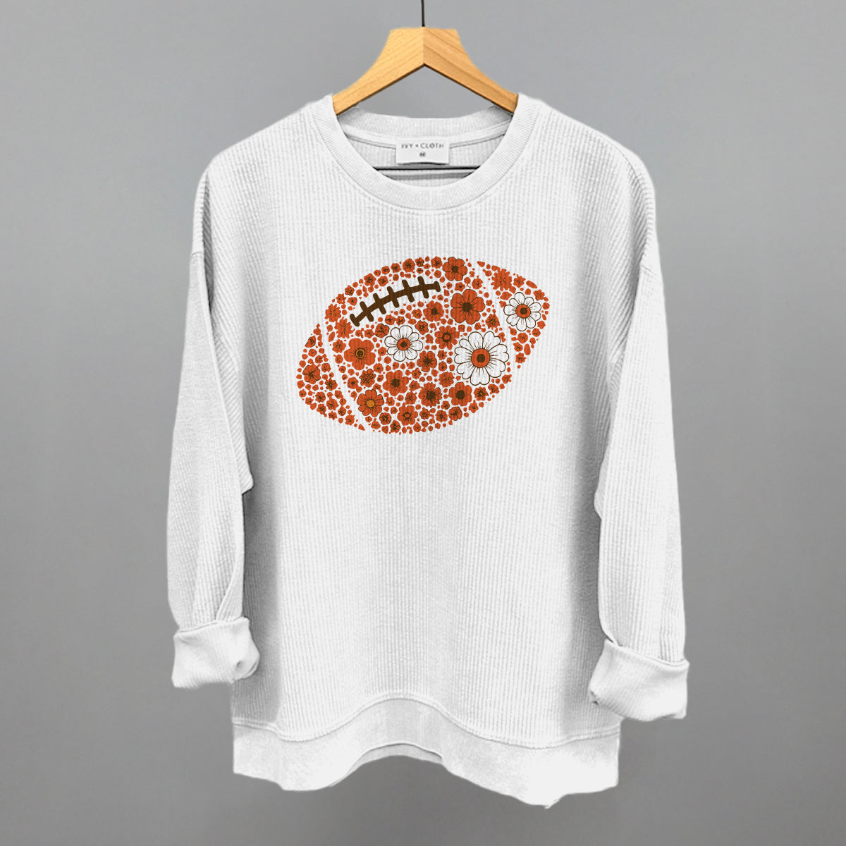 Floral Football Orange