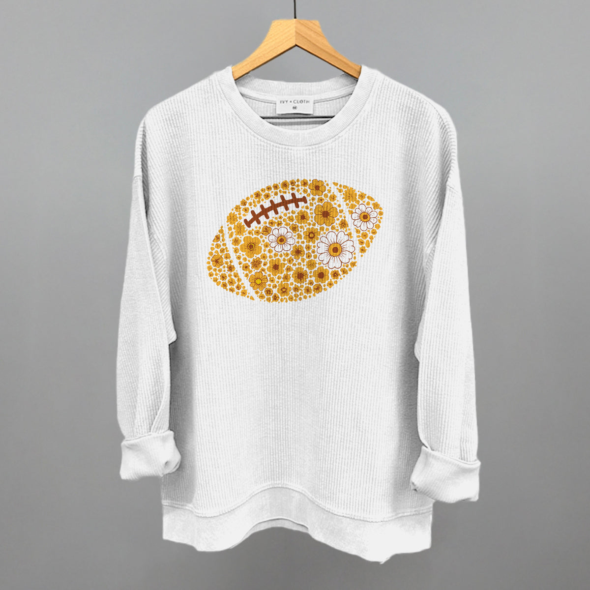 Floral Football Yellow