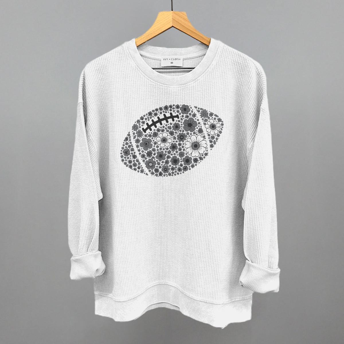 Floral Football Grey