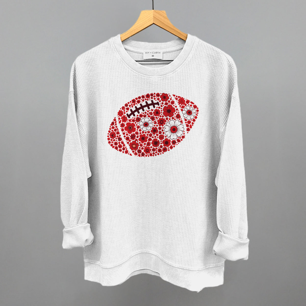 Floral Football Red