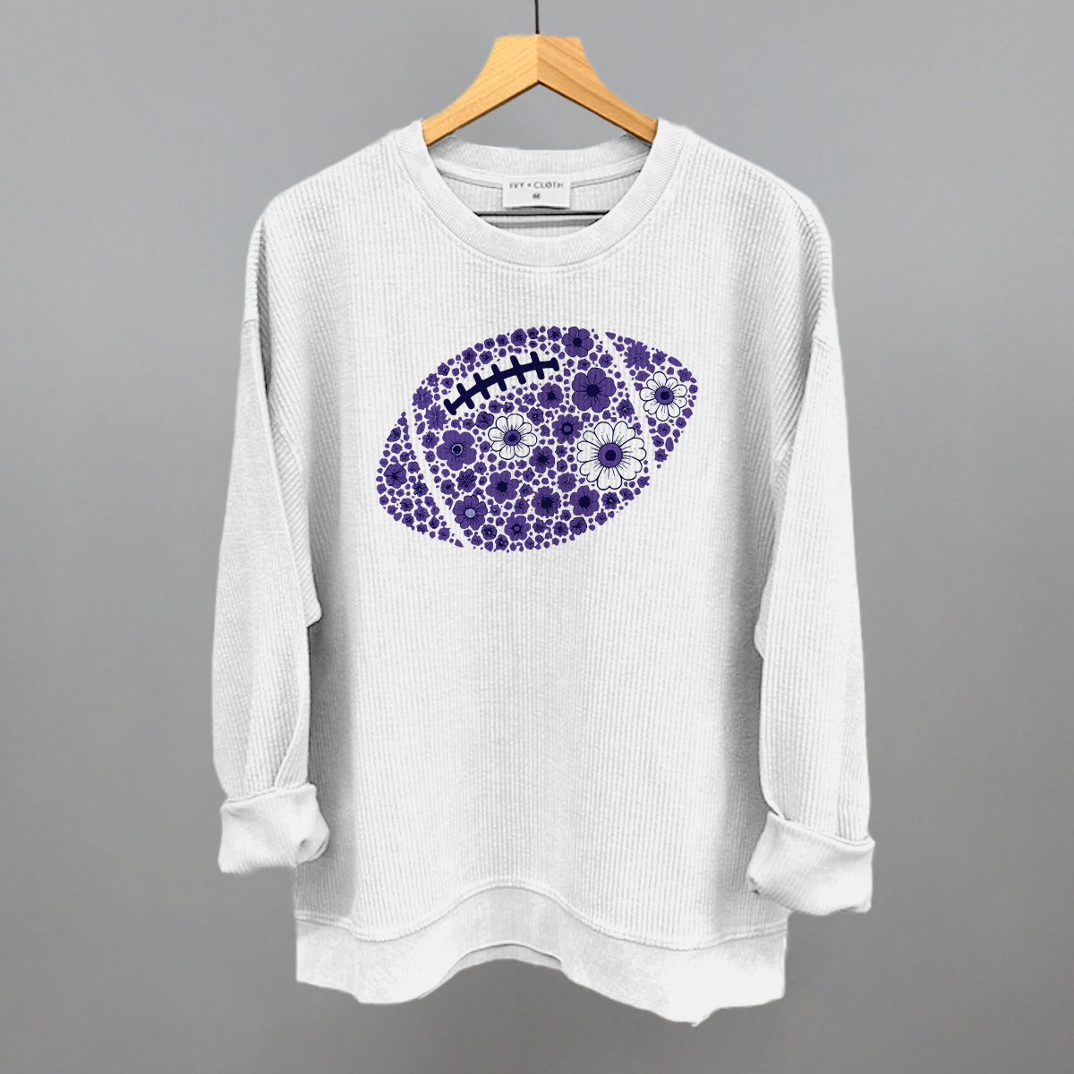 Floral Football Purple