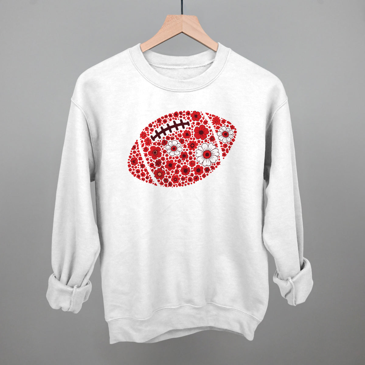 Floral Football Red