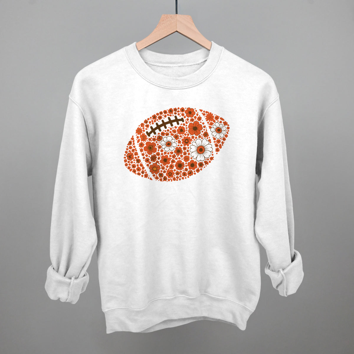 Floral Football Orange