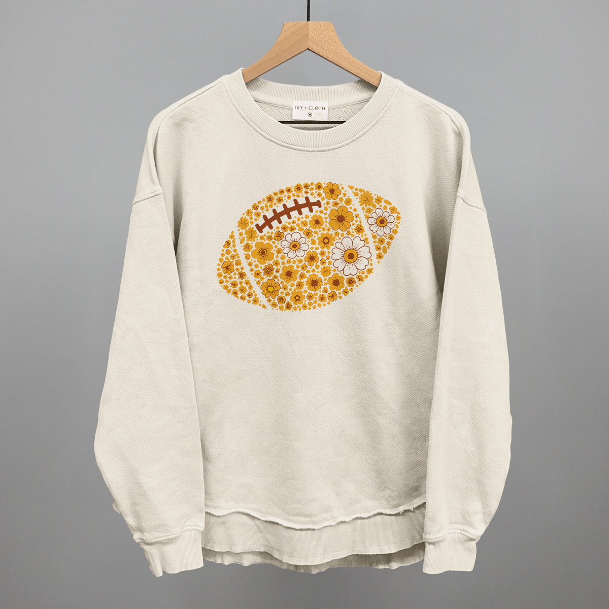 Floral Football Yellow