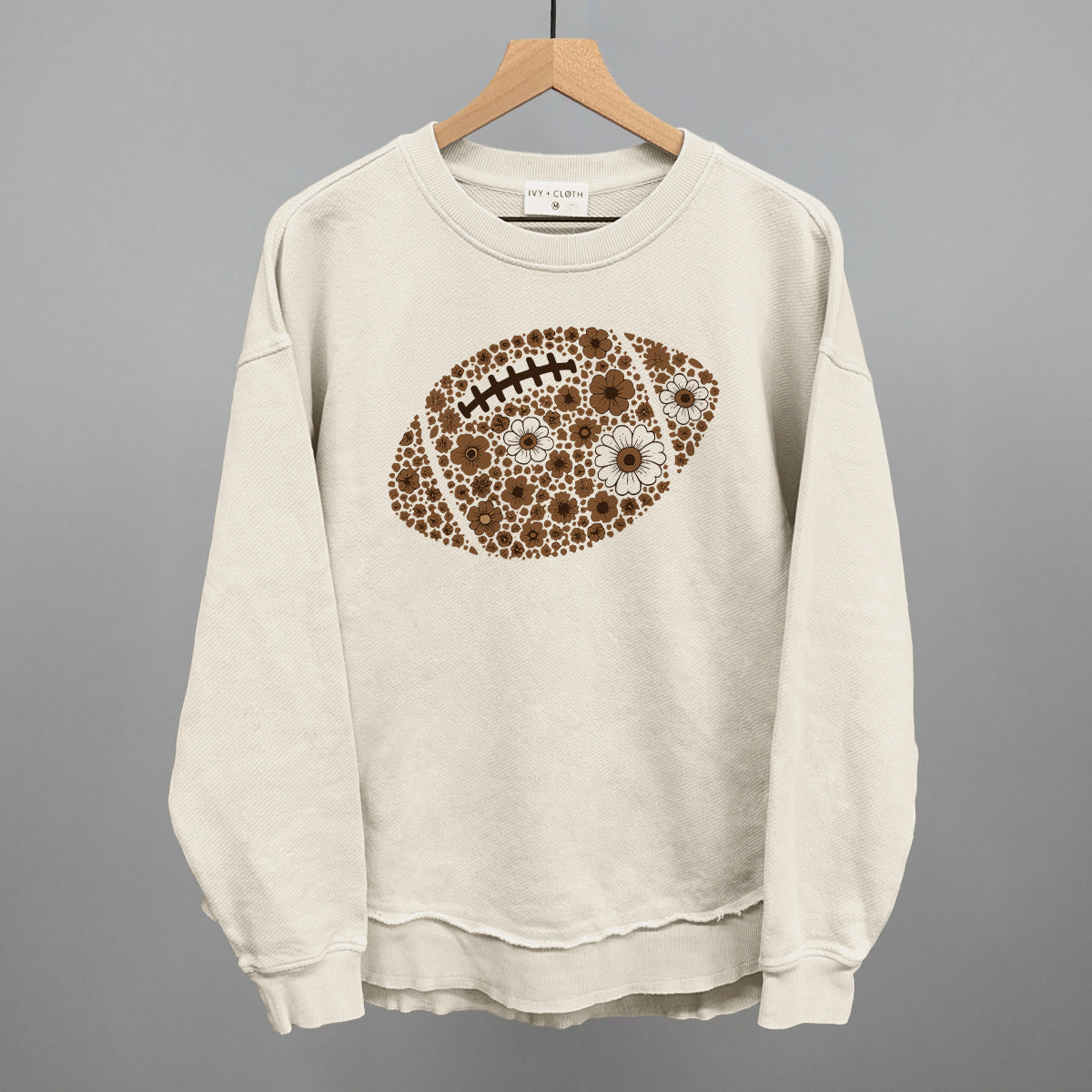 Floral Football Brown