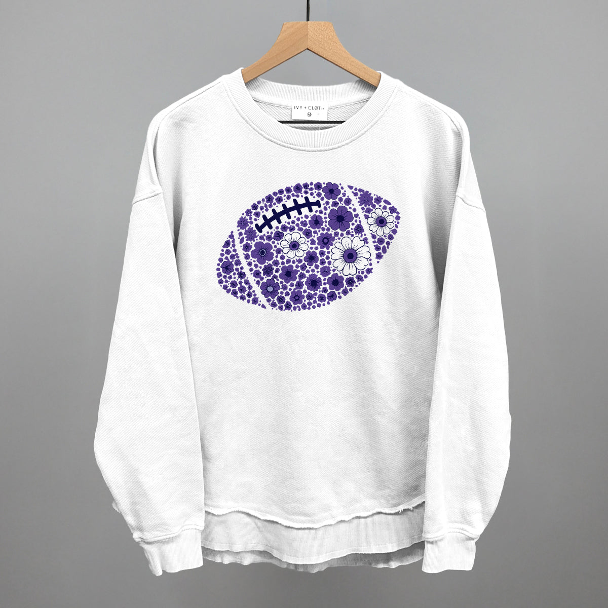 Floral Football Purple