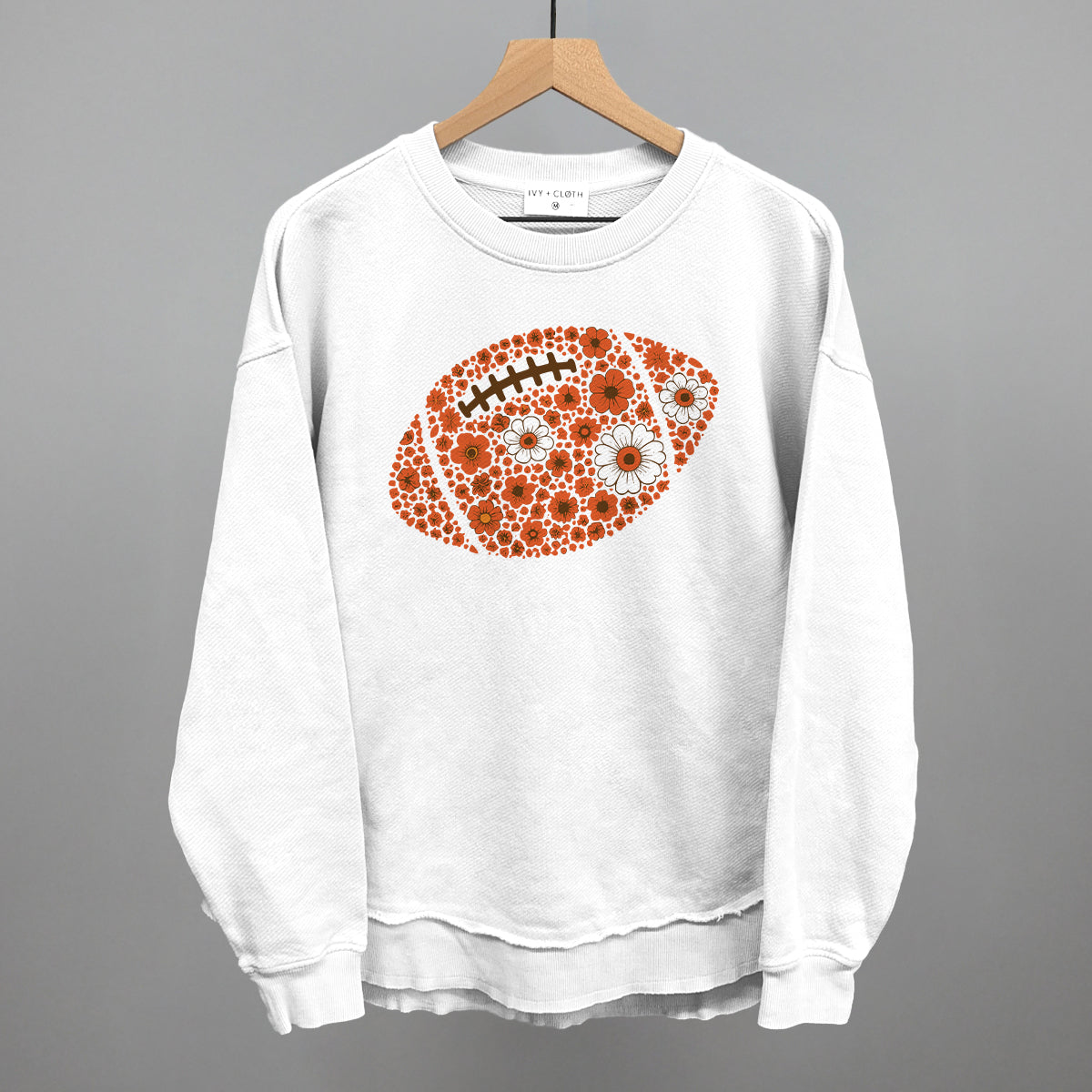 Floral Football Orange