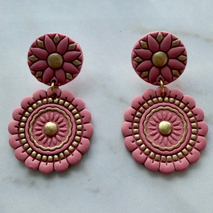 Color Bloom Mandala Earrings