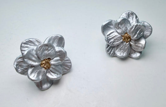 Silver Bloom Studs
