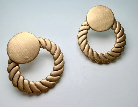 Golden Twist Hoops