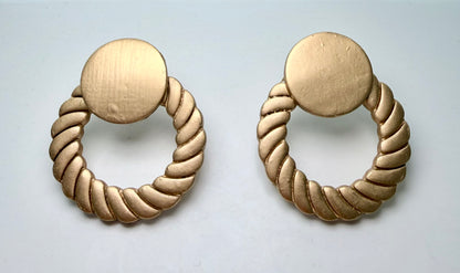 Golden Twist Hoops