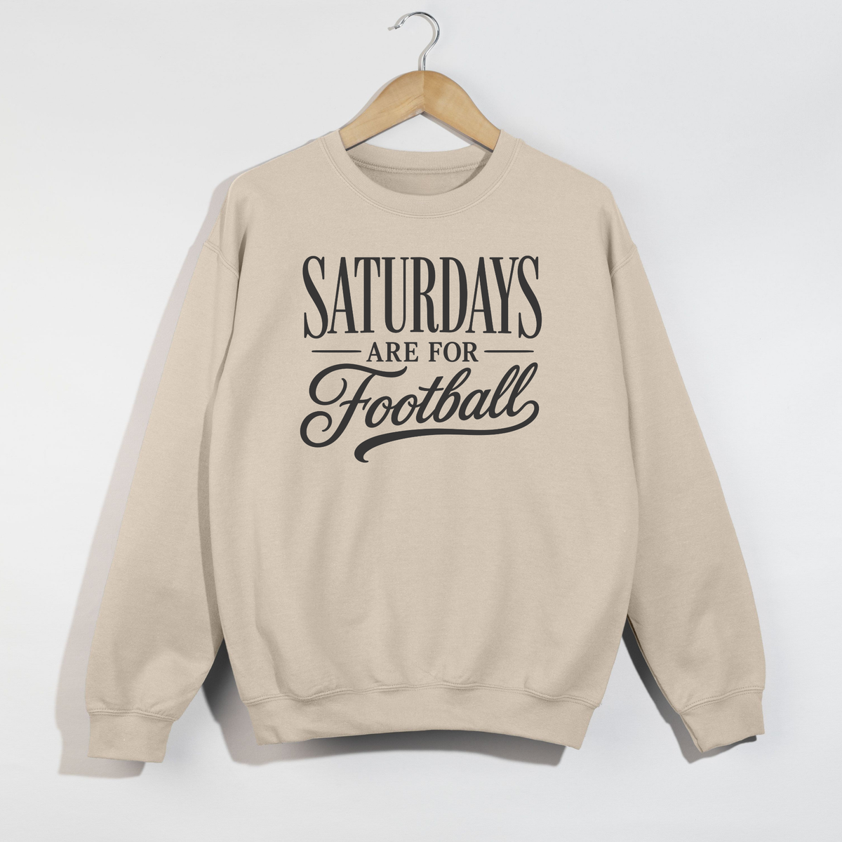 Saturdays Are For Football Graphic Sweatshirt | Cozy Football Season Crewneck for Women